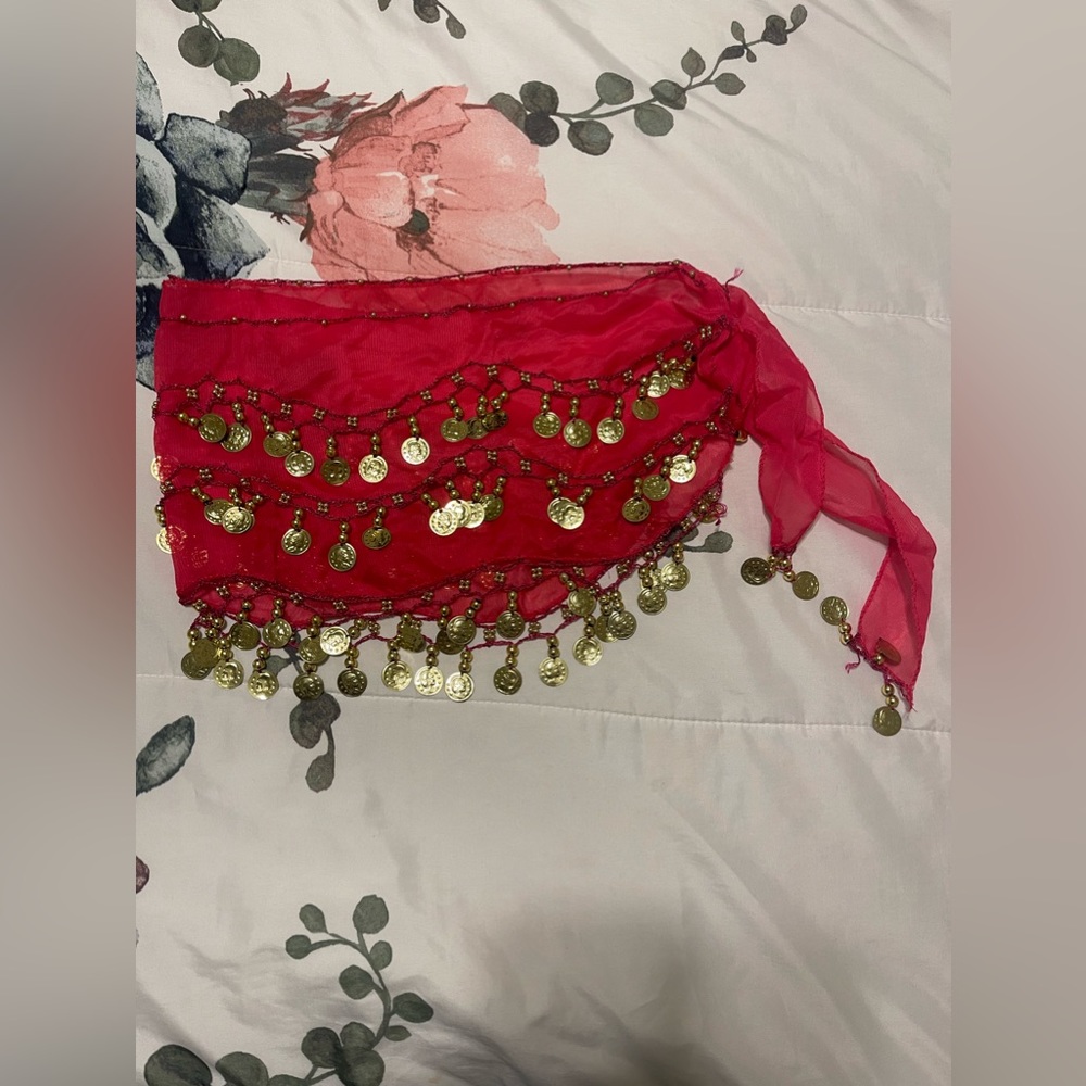 GYPSY COSTUME - ONE SIZE - pink & blue + arm bands